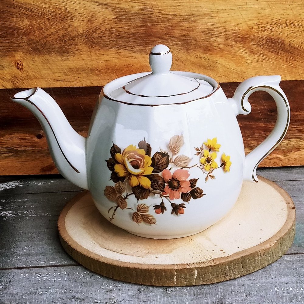 Vintage Ellgreave Ironstone Teapot Wood & Sons